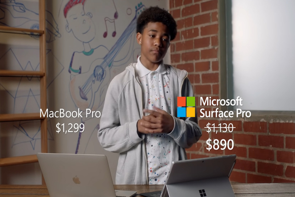 مايكروسوفت تطلق فيديو للمقارنة بين Surface Pro 7 و جهاز آبل MacBook Pro