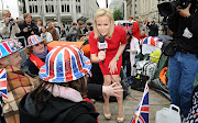 Britain's got passion: Amanda Holden quizzes campers outside Westminster . (kate middleton prince william royal wedding kate middleton prince william royal weddingkate middleton prince william royal wedding kate middleton prince william royal wedding )