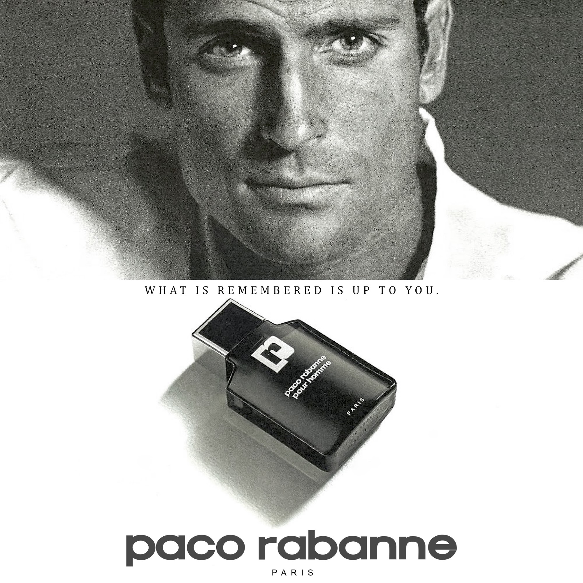 An original advert for Paco Rabanne Pour Homme