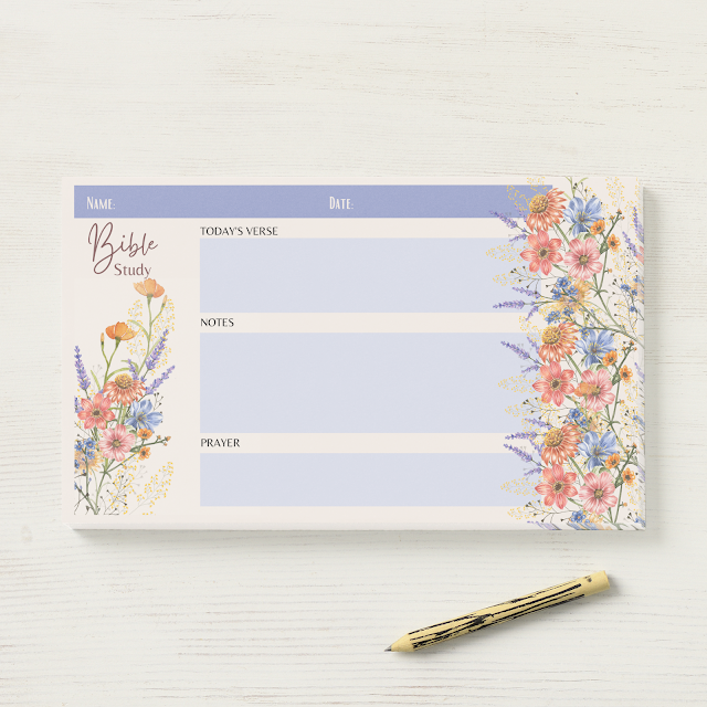 custom bible study notepad