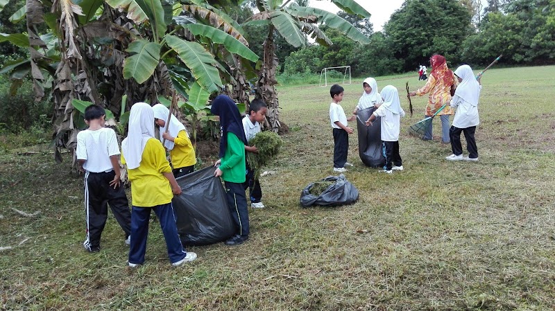 Gokil Abis Gambar Gotong Royong Di Sekolah Sd, Gambar Suasana