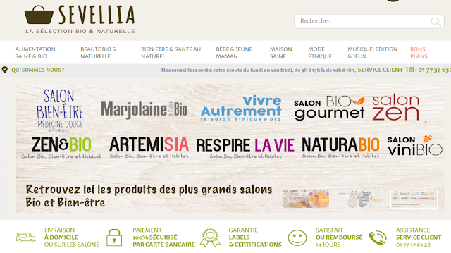 Test et avis du site Sevellia - La sélection Bio & Naturelle