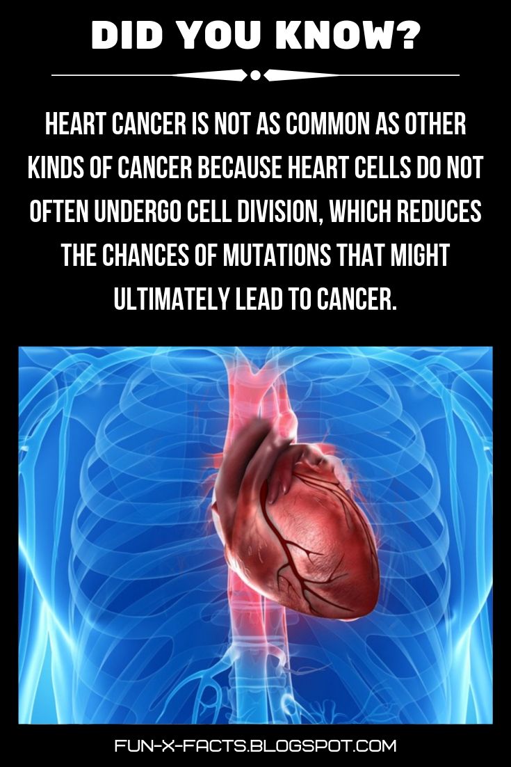 Heart cancer is not as common as other kinds of cancer. Amazing WTF Facts.