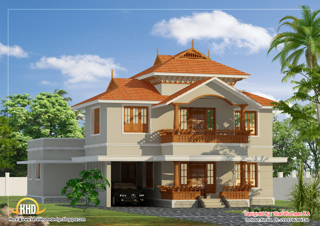 Beautiful Kerala Style Duplex Home Design - 2633 Sq. Ft. (245 Sq. Ft ...