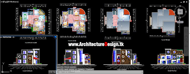  Modern  House  Dwg  Free Download 2 plans  dwg 