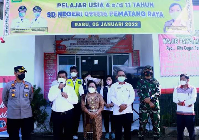 Pemkab Simalungun Launching Vaksinasi Covid-19 untuk Anak Usia 6-11 Tahun