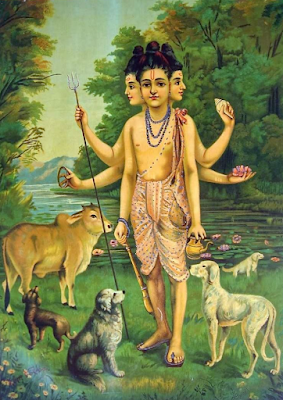 Dattatreya (1910) painting Raja Ravi Varma