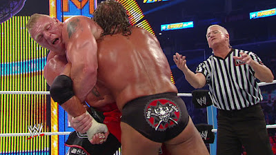 WWE SummerSlam 2012 Brock Lesnar Kimura Lock Triple H Referee Main Event