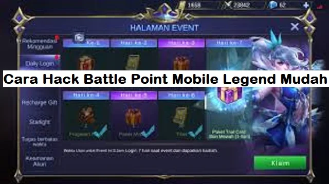 Cara Hack Battle Point Mobile Legend