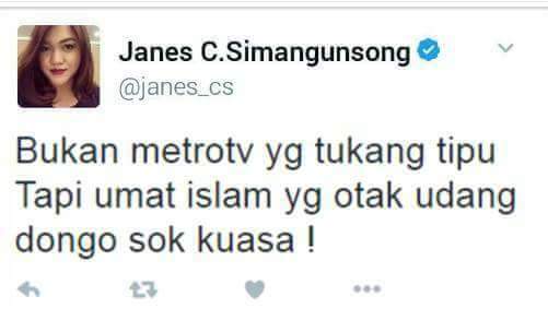 Inilah Ucapan Janes C Simangunsong Menghina Islam dan FPI yang Membuat Netizen Marah