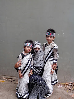 Best image of Ashpia and Afia with her mother Parvin at victory day of bangladesh