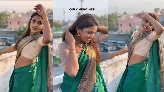 Srinikha Green Saree photos