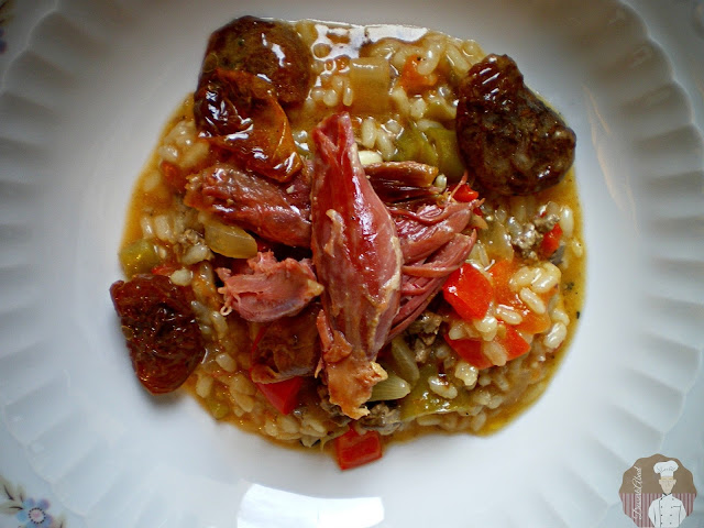 Arroz con pato confitado