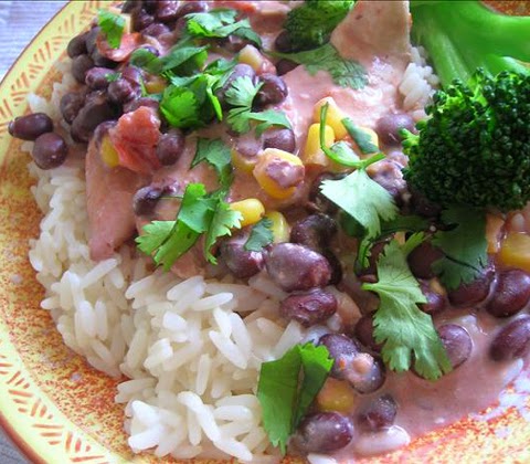 Crock-Pot Chicken With Black Beans & Cream Cheese