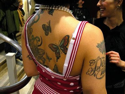sexy girls tattoo design, butterfly tattoo popular , temporary tattoo on body design