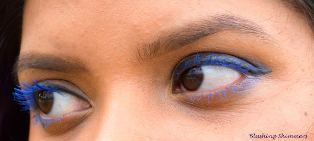 Colorbar Starry Eye Mascara : 01 Starry Blue on eyes