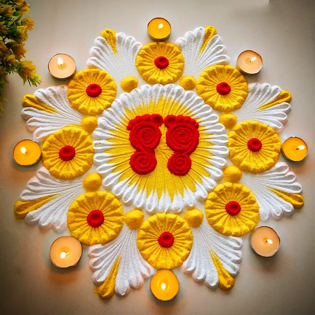 Easy Navratri Rangoli