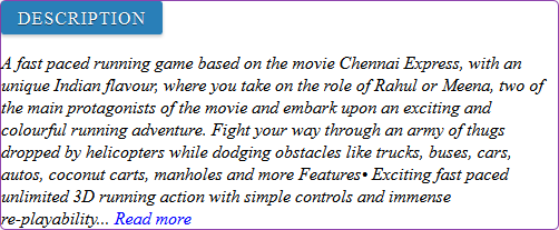 Chennai Express Official Game game review