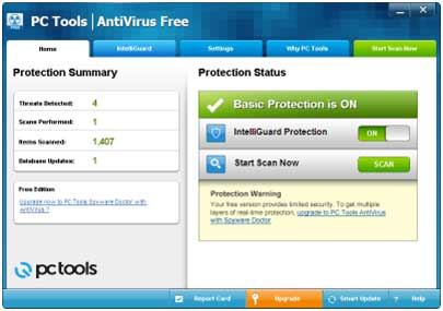 PC Tools Free Antivirus software