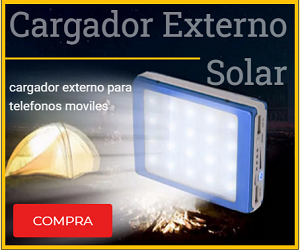 Cargador solar Externo para telefonos moviles