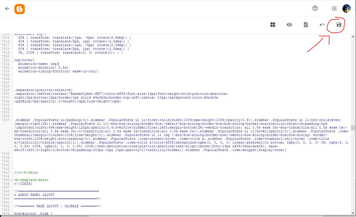 save edit html blogger