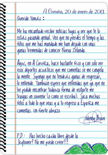 Nuestra pizarra de clase: Cómo escribir una carta a un amigo