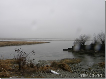 Rising water