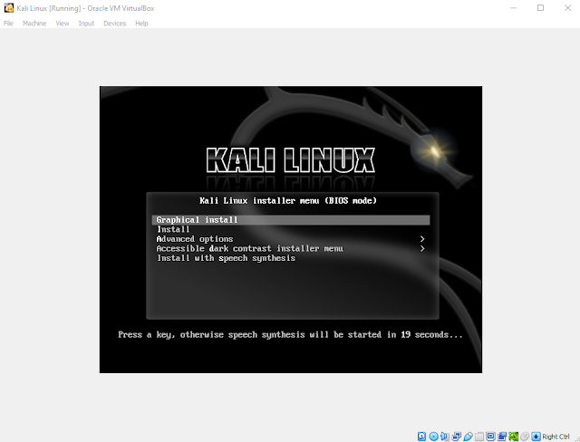 Cara Install Kali Linux di VirtualBox - Kali Linux Graphical Install