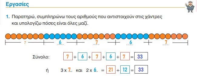 Κεφ. 19ο: Γνωρίζω τα αριθμητικά μοτίβα - προπαίδεια - από το https://idaskalos.blogspot.com