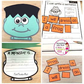 Halloween literacy and math ideas for early primary. Seasonal classroom teaching resources for early primary and elementary students. #techteacherpto3 #halloween #literacy #math