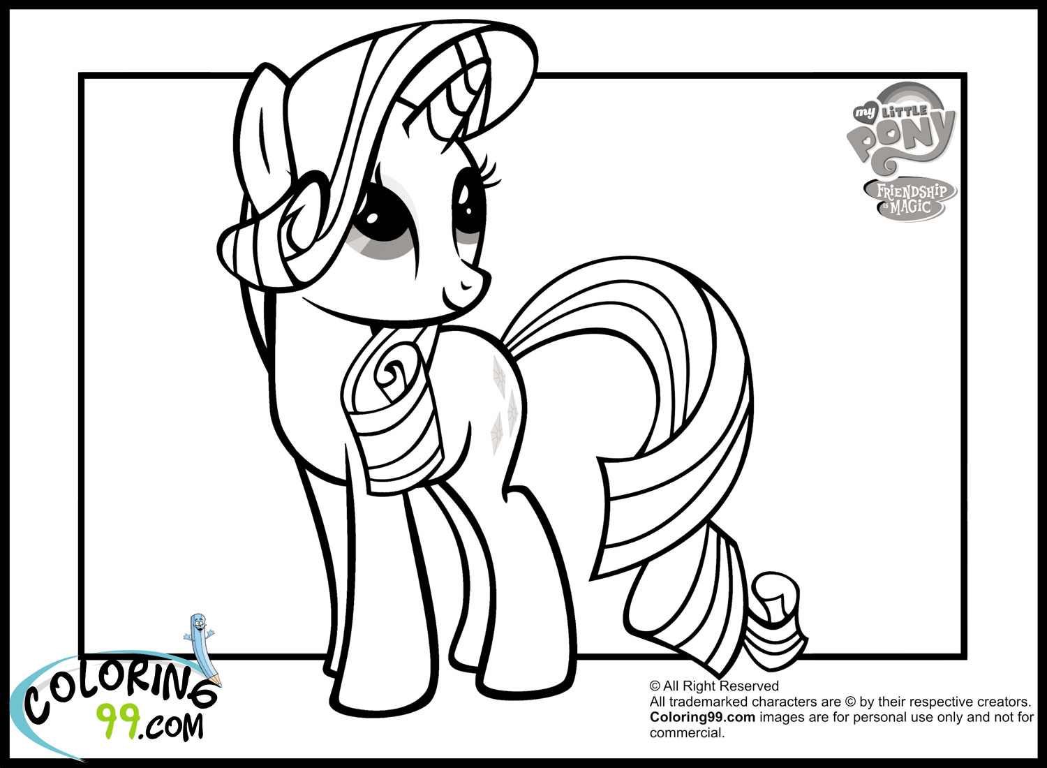 my little pony coloring pages rarity - My Little Pony Coloring Book eBay