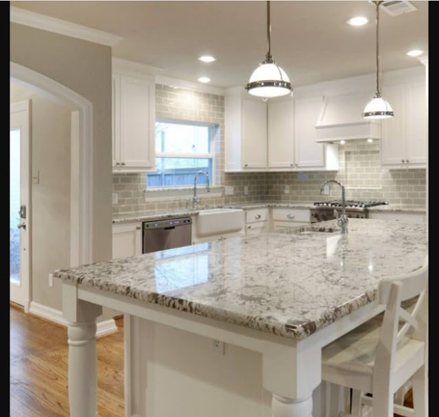 Granite Countertop Kitchen Design Ideas with tiles pattern backsplash single kitchens