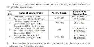 SSC Constable (GD) 2022 Exam Date