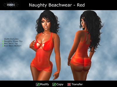 BSN Naughty Beachwear - Red