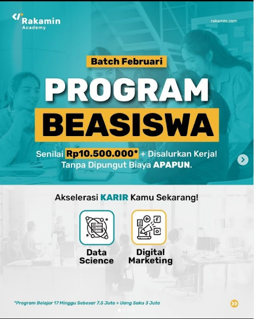 Pendaftaran Beasiswa Rakamin Academy Batch Februari 2023