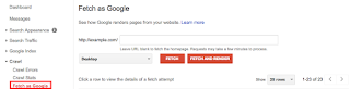 Google Search Console Fetch as Google.