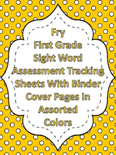 Fry First Grade Sight Word Tracking Binder