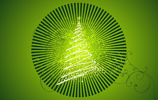 green Happy Christmas Wallpaper