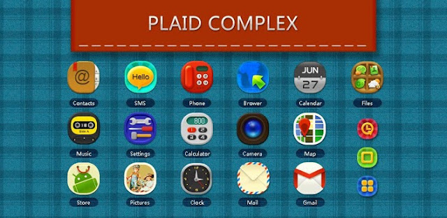 Plaid Complex  Go Launcher Theme android apk