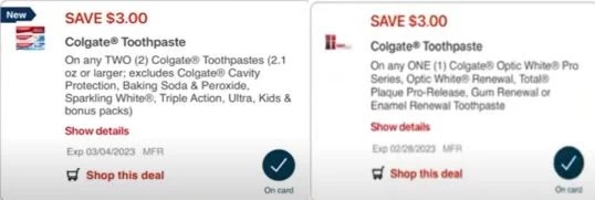 $3.00/2 Colgate Toothpaste CVS APP MFR Digital Coupon (go to CVS App)