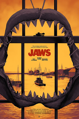 Jaws Movie Poster Variant Screen Print by Phantom City Creative x Mondo