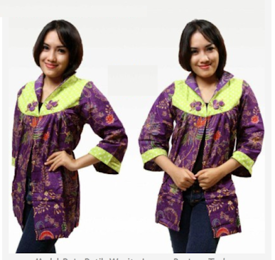 Model Baju Batik Wanita Lengan Panjang Untuk Kerja