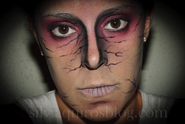 Maquillaje Halloween 2: Maligno Venas, Halloween Make-up 2: Evil veins, efectos especiales, special effects, Silvia Quirós