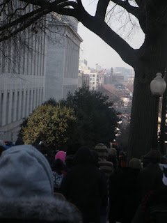 Independence Ave running along side Capitol...the crowd in front of us and far in the distance.