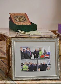 The Belarusian President presents Sisi a photo album of Egyptian engineer Fadi Abu Elia