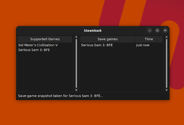 Steamback backup steam save games and restore snapshots later