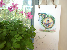 2012 calendar with whimsical creatures