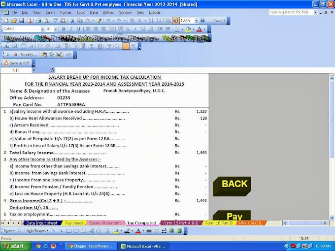 What is the actual Deduction U/s 80C with Automatic TDS on Salary for Assessment year 2014-15