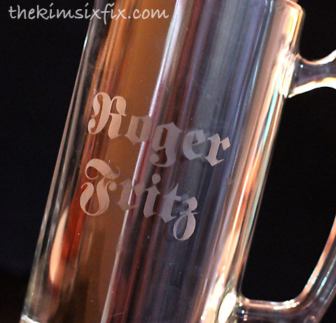 Personalized etched mug