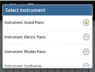 memilih suara piano android